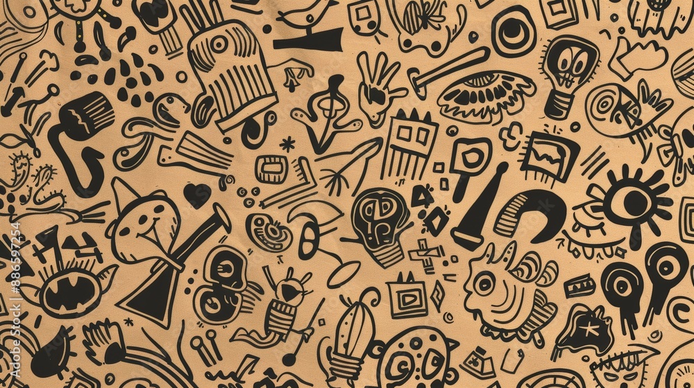 Aufkleber abstract character seamless pattern to inspire creativity in your design projects