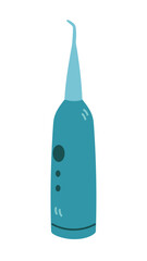 An ultrasonic device for brushing teeth. Vector illustration isolated on a white background