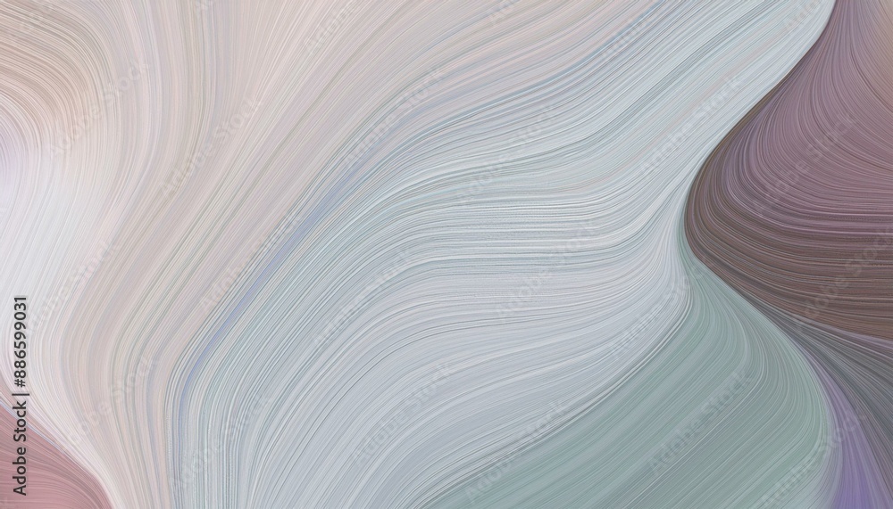 Aufkleber abstract decorative header design with ash gray, old lavender and lavender colors. fluid curved line