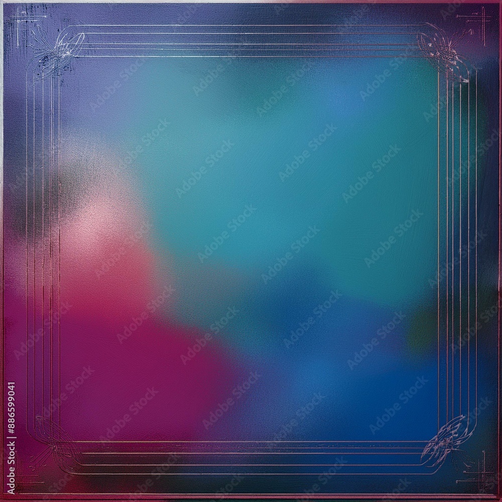 Poster abstract painting background texture with teal blue, dark slate blue and antique fuchsia colors and 