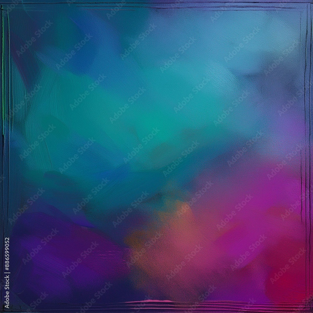 Poster abstract painting background texture with teal blue, dark slate blue and antique fuchsia colors and 