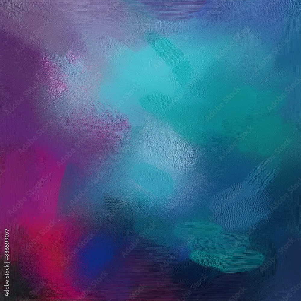 Poster abstract painting background texture with teal blue, dark slate blue and antique fuchsia colors and 