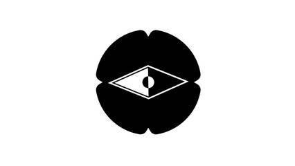 Compass icon , Black isolated silhouette