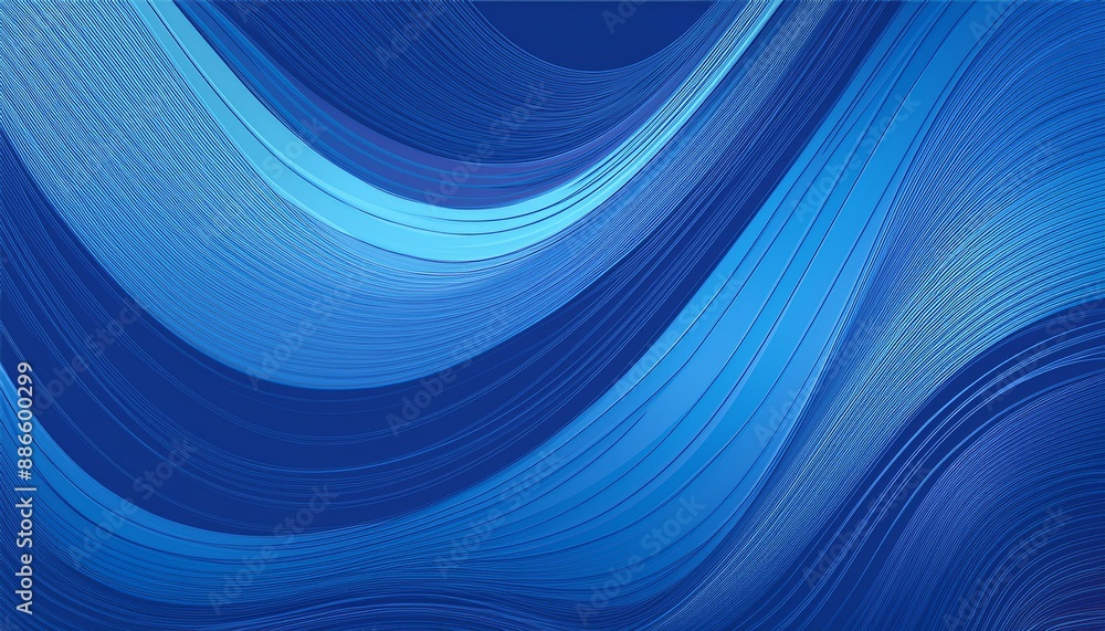 Poster dynamic banner design with strong blue, dodger blue and dark blue colors. dynamic curved lines with 
