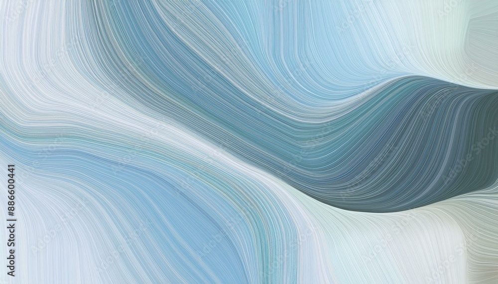Poster flowing designed horizontal banner with light gray, dim gray and sky blue colors. very dynamic curve