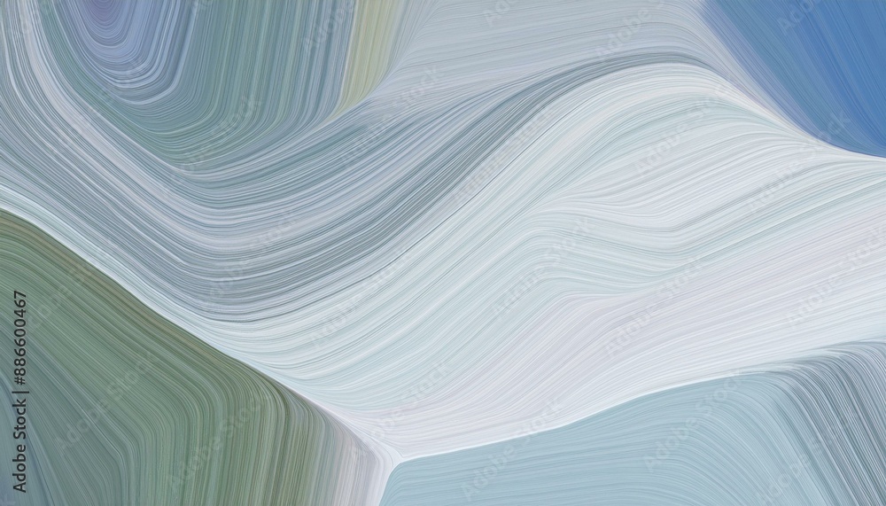 Poster flowing designed horizontal banner with light gray, dim gray and sky blue colors. very dynamic curve