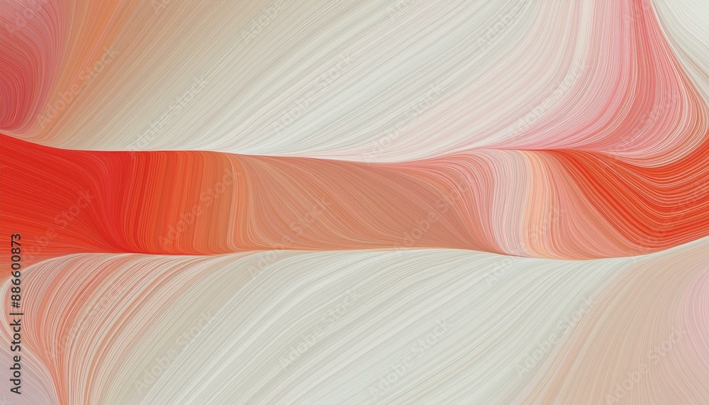 Poster header background graphic with modern soft curvy waves background design with light gray, firebrick 