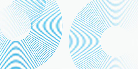 blue background with white circle rings in faded distressed vintage grunge texture design, old geometric pattern paper