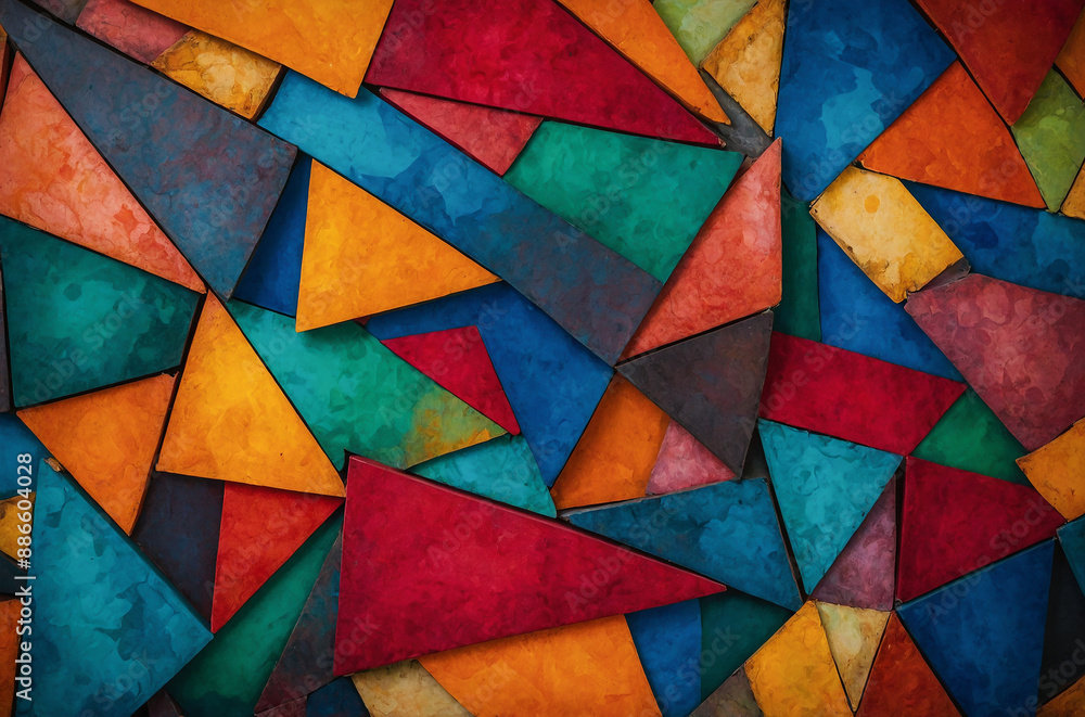 Poster colorful abstract background with geometric patterns