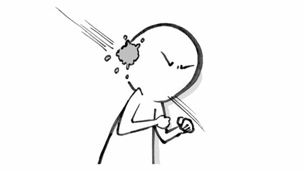 狙撃される人物のイメージイラスト　コミック