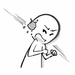 狙撃される人物のイメージイラスト　コミック