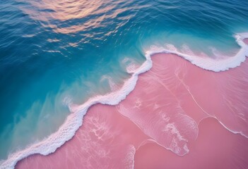 Fototapeta premium Beautiful beach scenery, high angle view of the sea