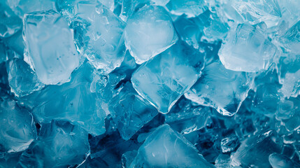 Obraz premium Blue Ice Background with Chunky Ice Pieces