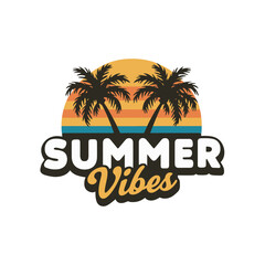 Summer Vibes Typography Design and Free Vector