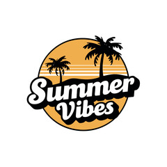 Summer Vibes Typography Design and Free Vector