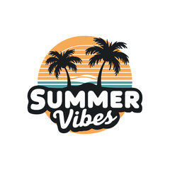 Summer Vibes Typography Design and Free Vector