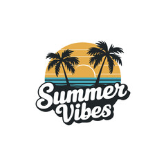 Summer Vibes Typography Design and Free Vector