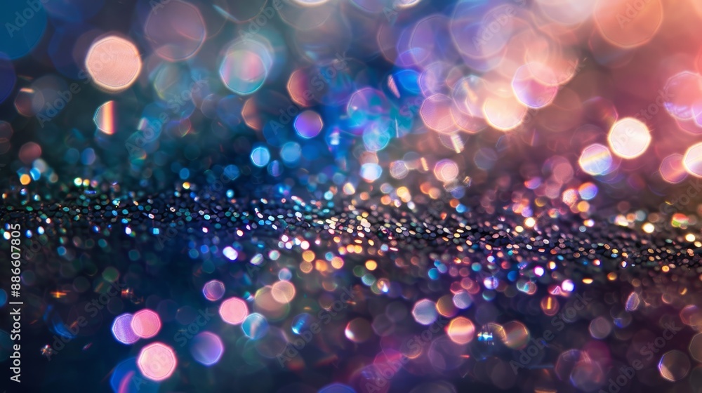 Aufkleber abstract blurred lights are creating a festive bokeh background with colorful circles