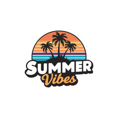 Summer Vibes Typography Design and Free Vector