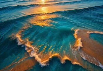 Beautiful beach scenery, high angle view of the sea