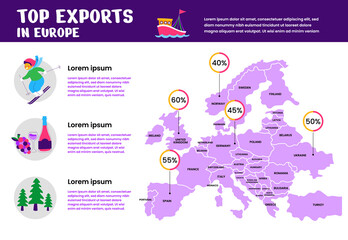 Hand drawn flat map Infographics © Macrovector