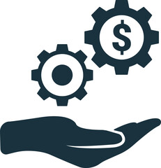 Financial Service icon. Simple creative element. Filled monochrome Financial Service icon for templates, infographics and banners