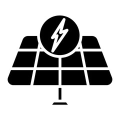 Solar Panel Array Icon - Minimal, Clean, Elegant, Fill Icon, Suitable for Web, UI, Mobile Application