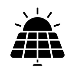 Solar Panel Icon - Minimal, Clean, Elegant, Fill Icon, Suitable for Web, UI, Mobile Application