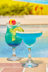 cocktails ready for the seasonal pool party