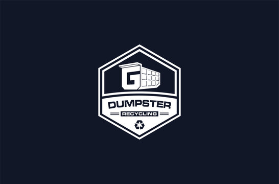 logo mark of dumpster premium vector