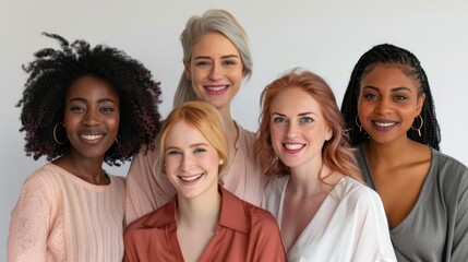 Obraz premium Diverse Group of Happy Women