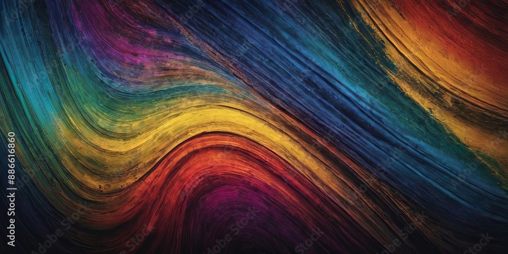 Poster a vivid, abstract composition with a wide spectrum of colors