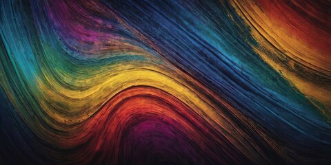 A vivid, abstract composition with a wide spectrum of colors