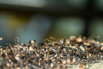 Close-up scene of  the breaking chip  turning process.
