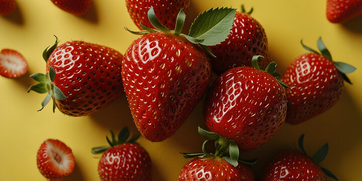Fresh Strawberry fuit banner.