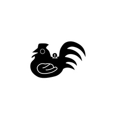 chicken piggy bank icon