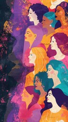 Obraz premium Celebrating Women's Diversity and Strength