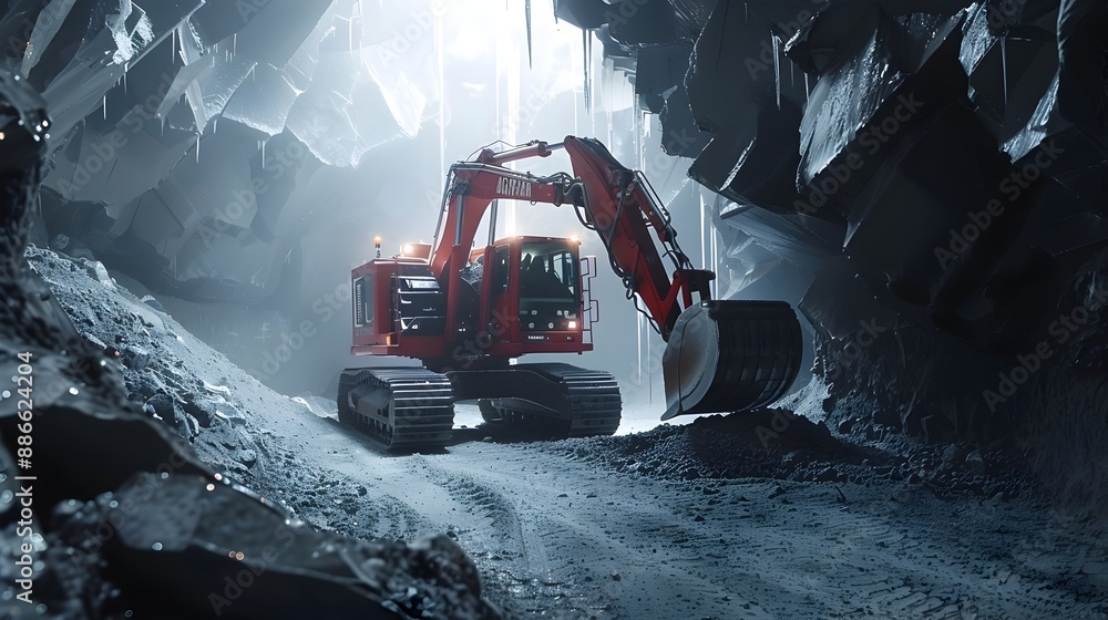Poster autonomous rock breaker transforming mining with innovative extraction technology