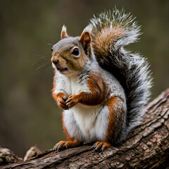Obraz premium Photo of a Squirrel in the wilderness.