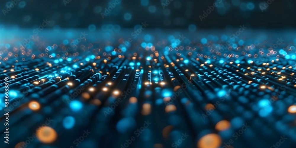 Poster background in big data for digital analytics, ai, and technology data innovation. concept big data a
