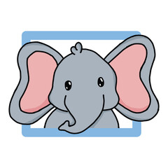 cute elephant clipart cartoon illustration