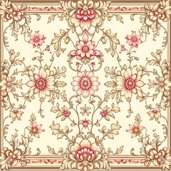 Obraz premium seamless pattern with flowers 