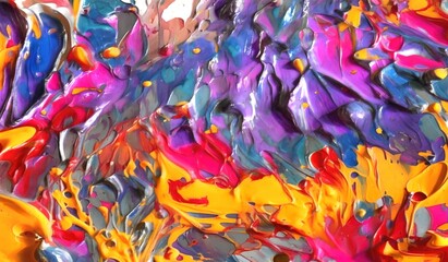 The colors are a mix of purple, blue, green, and yellow, and they blend seamlessly together. The pattern is made up of swirling lines and shapes, and it gives the impression of movement and energy