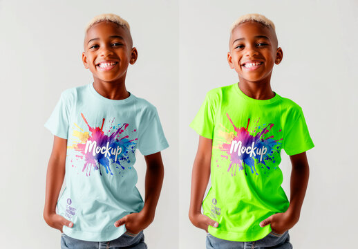 Kid in a T-Shirt with Generative AI