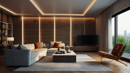 Versatile Living Room Design: A Multi-View Ultra Rendered Interior by Lumion