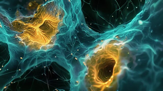 Highresolution AFM image of two cells connected by desmosomes providing insights into their mechanical strength and adhesion properties.