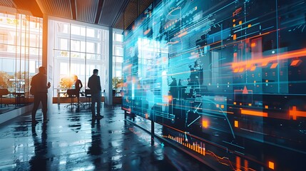 High Energy Tech Startup Office with Digital and Innovation