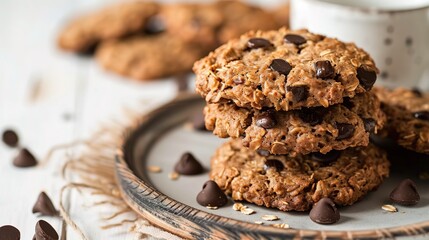 Handmade Chocolate Chip Oat Biscuits