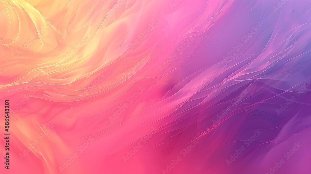 Poster soft gradient hues merging seamlessly to form a calming and fluid abstract background with subtle te