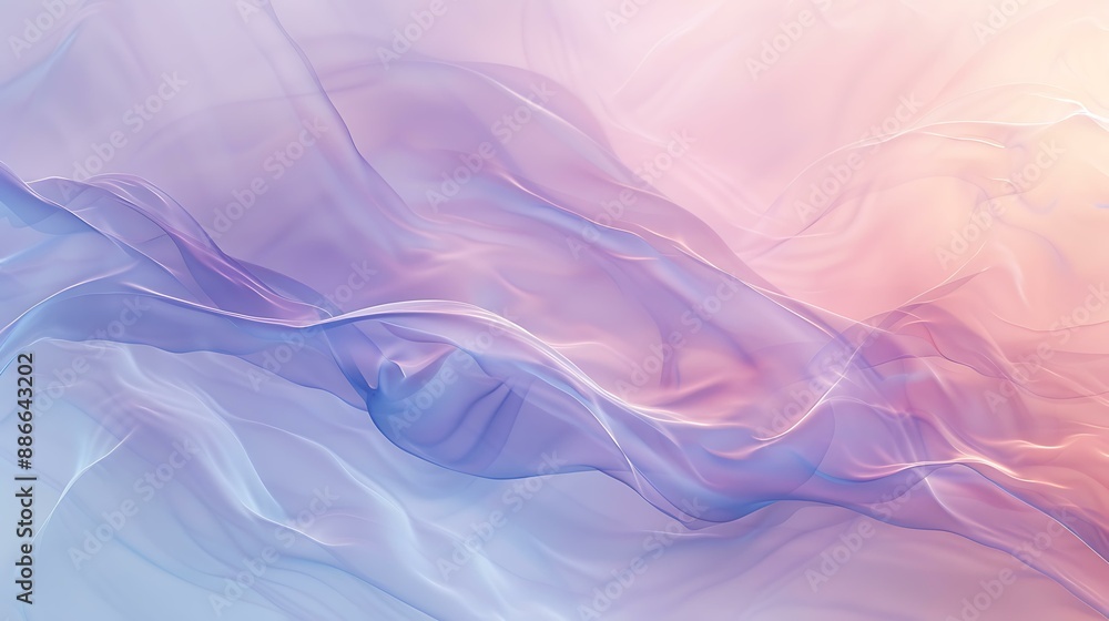 Poster soft gradient hues merging seamlessly to form a calming and fluid abstract background with subtle te